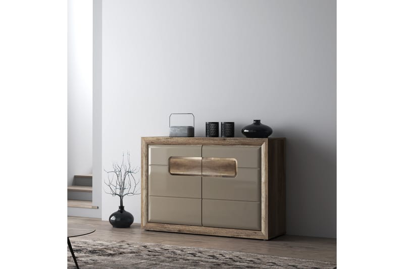 Sideboard Edirne 44x134 cm - Beige/Brun - Sideboard & skjenk