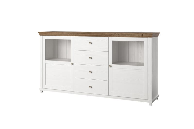 Sideboard Getafez 42x181 cm - Hvit/Natur - Sideboard & skjenk