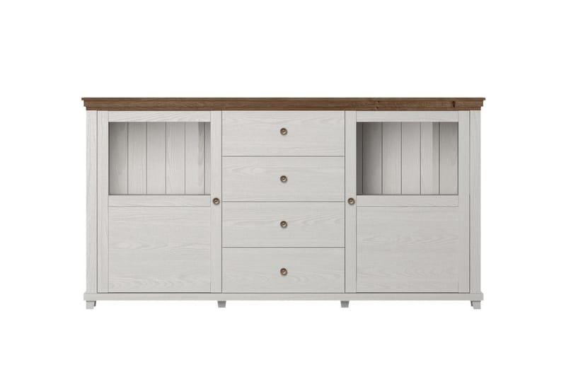 Sideboard Getafez 42x181 cm - Hvit/Natur - Sideboard & skjenk