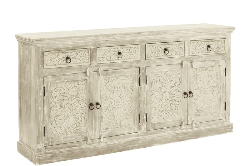 Sideboard Hiran 179x40 cm - Kremhvit - Sideboard & skjenk