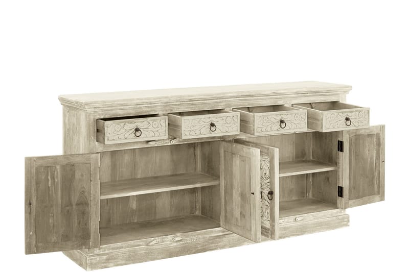 Sideboard Hiran 179x40 cm - Kremhvit - Sideboard & skjenk