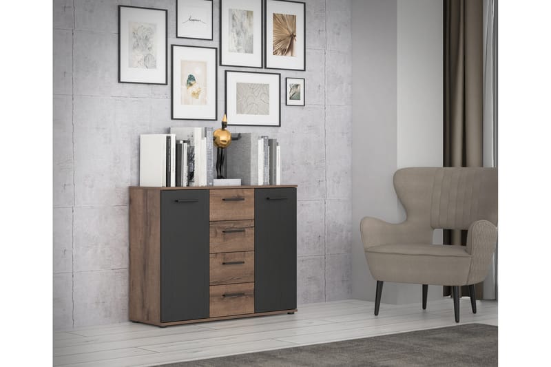 Sideboard Kofcas 34x105 cm - Brun/Svart - Sideboard & skjenk