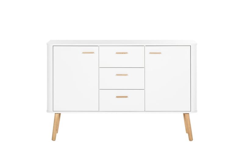 Sideboard Lauter 136x40 cm - Hvit/Natur - Sideboard & skjenk