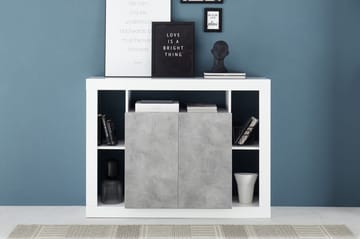 Sideboard Mowbray 42x134x102 cm - Hvit/Grå - Oppbevaring - Oppbevaringsmøbler - Sideboard & skjenk
