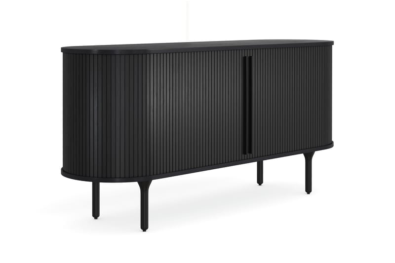 Sideboard Neandir 150x45 cm Massiv Eik - Svart - Sideboard & skjenk