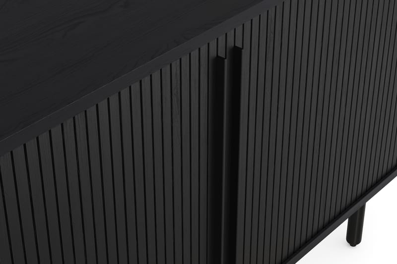 Sideboard Neandir 150x45 cm Massiv Eik - Svart - Sideboard & skjenk
