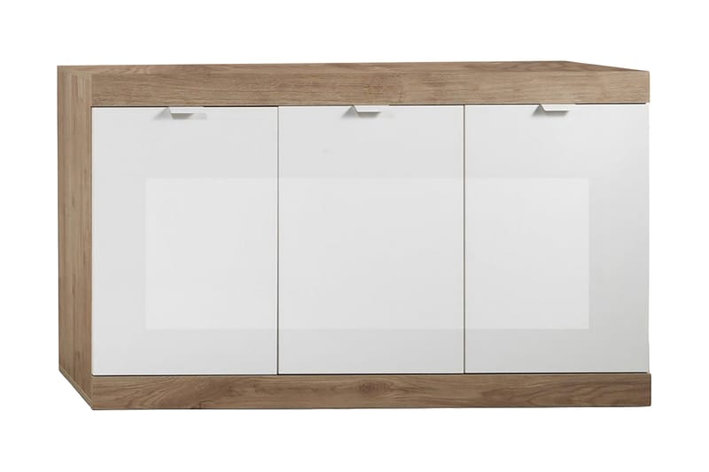 Sideboard Nickero 135 cm - Hvit/Brun - Sideboard & skjenk