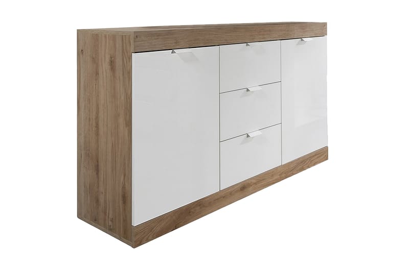 Sideboard Nickero 135 cm - Hvit/Brun - Sideboard & skjenk