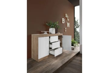 Sideboard Nickero 135 cm - Hvit/Brun - Oppbevaring - Oppbevaringsmøbler - Sideboard & skjenk