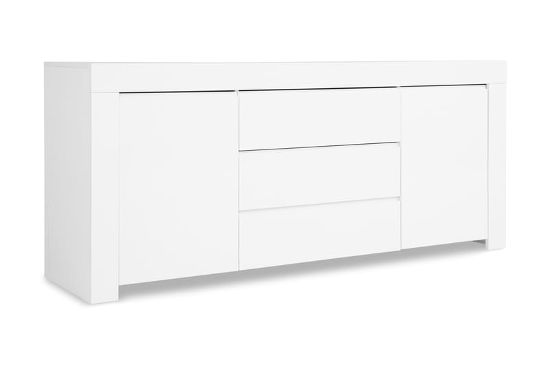 Sideboard Salerno 190 cm 2 Dører 3 Skuffer - Hvit Høyglans - Sideboard & skjenk