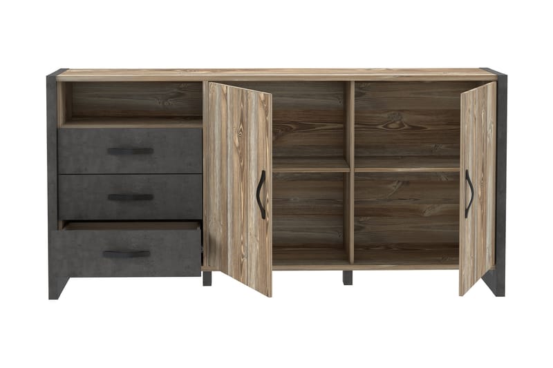 Sideboard Strelcha 43x190 cm - Brun/Grå - Sideboard & skjenk