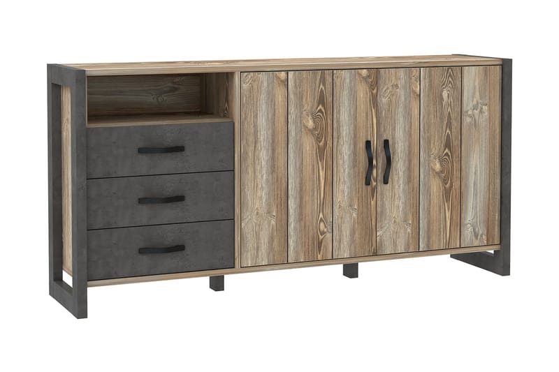 Sideboard Strelcha 43x190 cm - Brun/Grå - Sideboard & skjenk