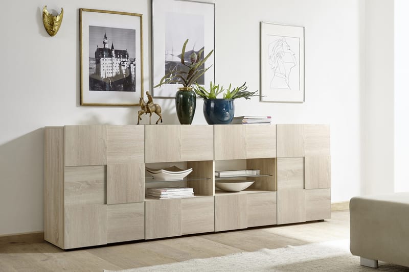 Sideboard Tabor 241 cm Stor - Samoa Eik - Oppbevaring - Oppbevaringsmøbler - Sideboard & skjenk