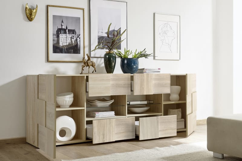 Sideboard Tabor 241 cm Stor - Samoa Eik - Oppbevaring - Oppbevaringsmøbler - Sideboard & skjenk