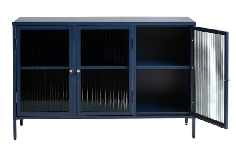 Sideboard Umtiti 3 delar 132 cm - Blå - Sideboard & skjenk