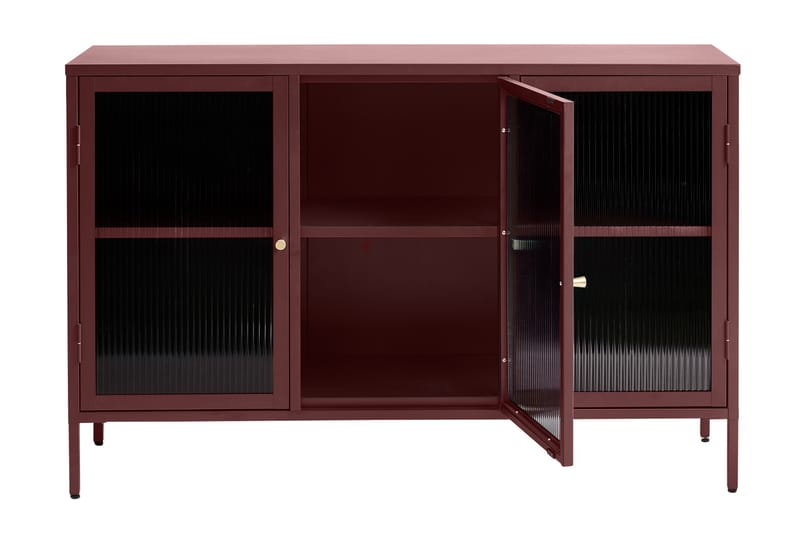 Sideboard Umtiti 3 delar 132 cm - Rød - Sideboard & skjenk