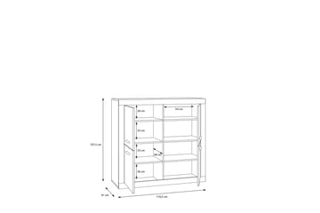Sideboard Uzunkop 41x113 cm - Grå/Hvit - Oppbevaring - Oppbevaringsmøbler - Sideboard & skjenk