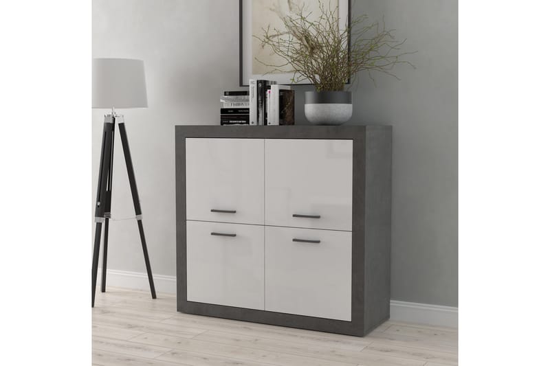 Sideboard Uzunkop 41x113 cm - Grå/Hvit - Oppbevaring - Oppbevaringsmøbler - Sideboard & skjenk