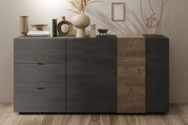 Sideboard Venesa 44x181x86 cm - Grå/Taupe - Sideboard & skjenk