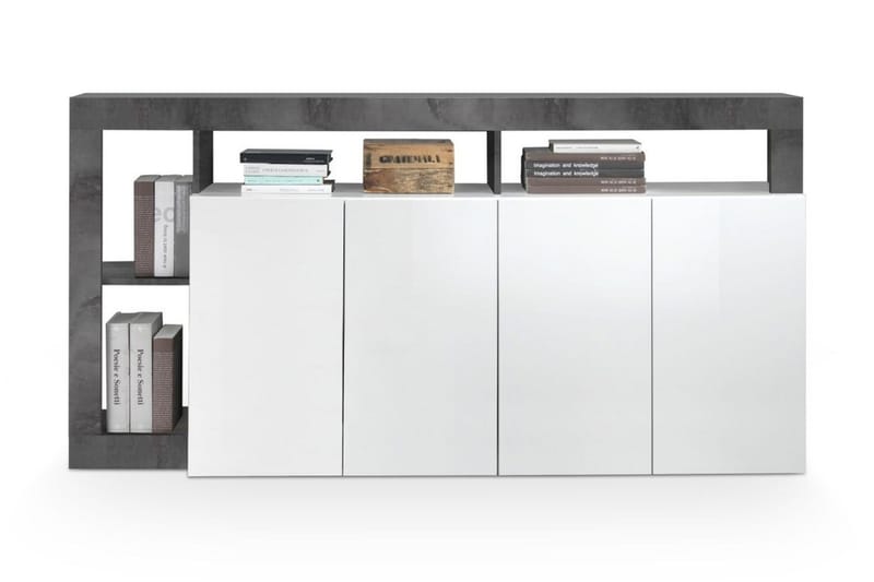 Sideboard Wedel 42x184 cm - Hvit/Oksid - Sideboard & skjenk