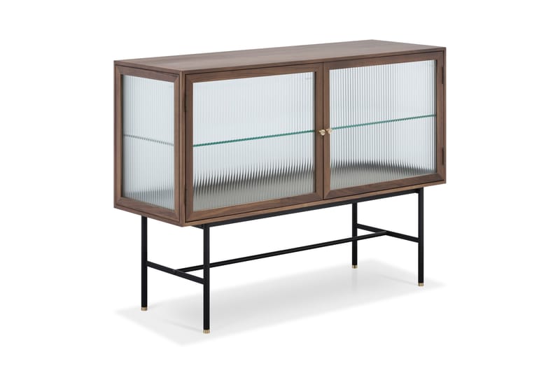 Sidebord Jelric 42 cm dybde 120 cm bredde 90 cm høyde - Valnøttfarget - Oppbevaring - Oppbevaringsmøbler - Sideboard & skjenk