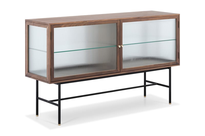 Sidebord Jelric 42 cm dybde 150 cm bredde 90 cm høyde - Valnøttfarget - Oppbevaring - Oppbevaringsmøbler - Sideboard & skjenk
