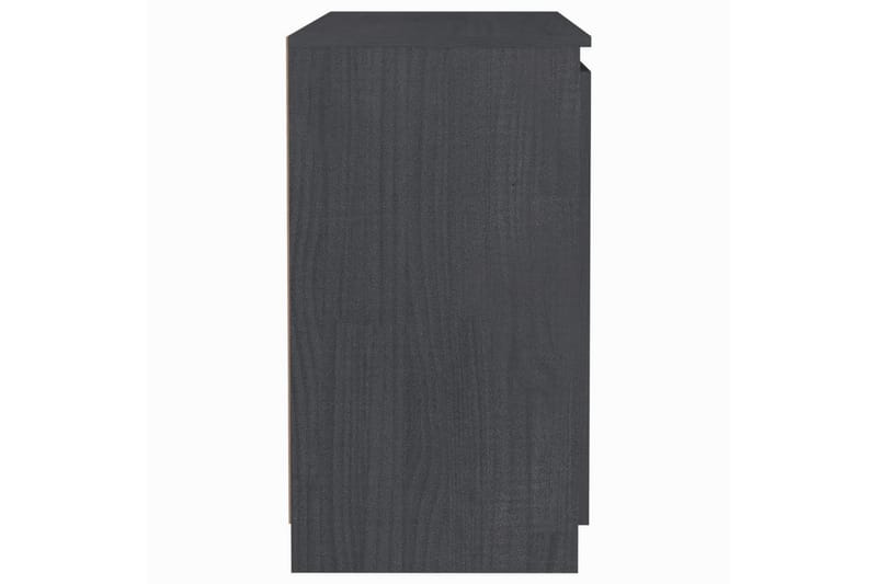 Sideskap grå 60x36x65 cm heltre furu - Grå - Sideboard & skjenk