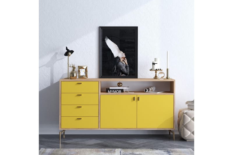 Sidobord Ek|Gul - Oppbevaring - Oppbevaringsmøbler - Sideboard & skjenk