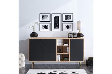 Sidobord Ek|Svart - Natur/Antracit - Oppbevaring - Oppbevaringsmøbler - Sideboard & skjenk
