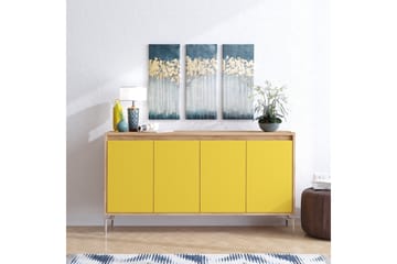 Sidobord Guld|Ek|Gul - Oppbevaring - Oppbevaringsmøbler - Sideboard & skjenk