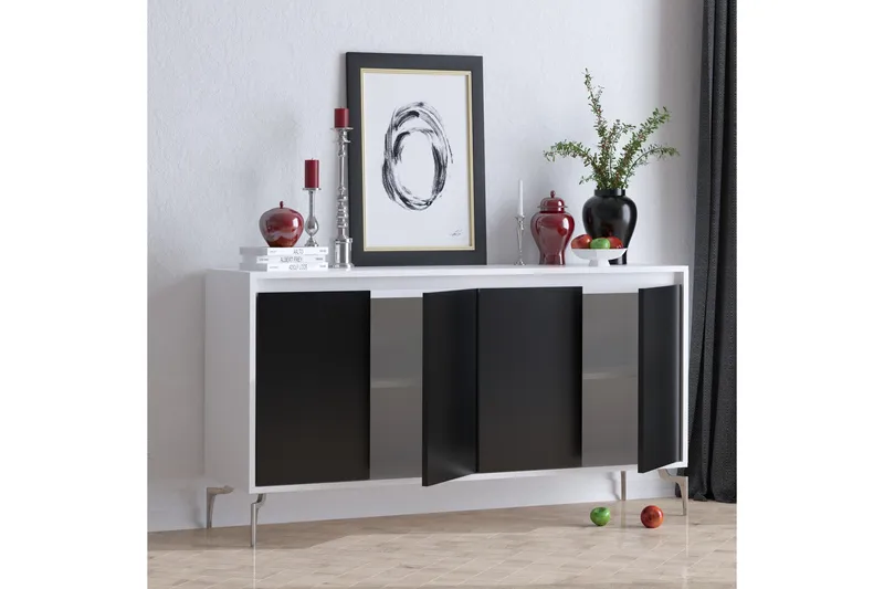 Sidobord Svart|Vit - Oppbevaring - Oppbevaringsmøbler - Sideboard & skjenk