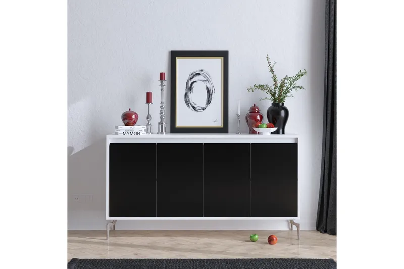 Sidobord Svart|Vit - Oppbevaring - Oppbevaringsmøbler - Sideboard & skjenk