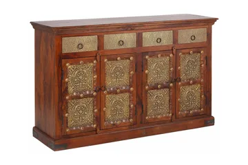 Silian Skjenk 180 cm - Akasie Brun - Oppbevaring - Oppbevaringsmøbler - Sideboard & skjenk