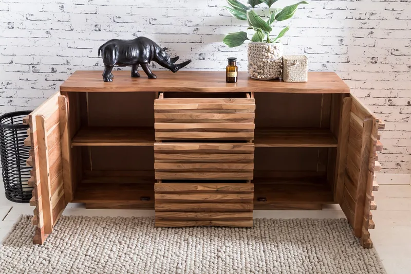 Skänk Wohnling Trä, Natur - Oppbevaring - Oppbevaringsmøbler - Sideboard & skjenk