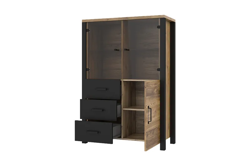 Skarebol TV-møbelsett - Svart/Tre/Natur - Oppbevaring - Oppbevaringsmøbler - Sideboard & skjenk