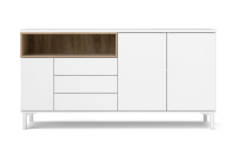 Skjenk Abner 176 cm - Hvit|Brun - Sideboard & skjenk