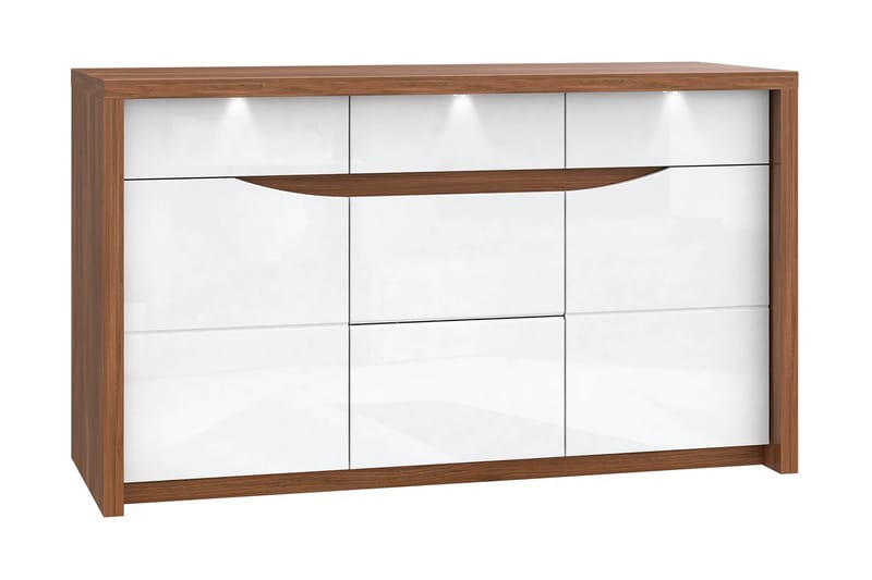 Skjenk Ajanel 142x84 cm - Brun | Hvit - Sideboard & skjenk