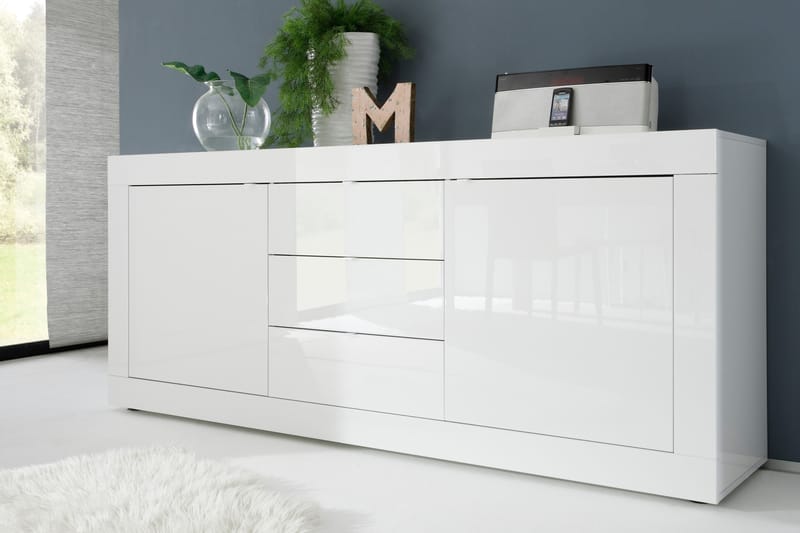 Skjenk Astal 210 cm - Hvit - Oppbevaring - Oppbevaringsmøbler - Sideboard & skjenk