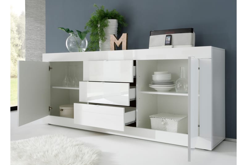Skjenk Astal 210 cm - Hvit - Oppbevaring - Oppbevaringsmøbler - Sideboard & skjenk