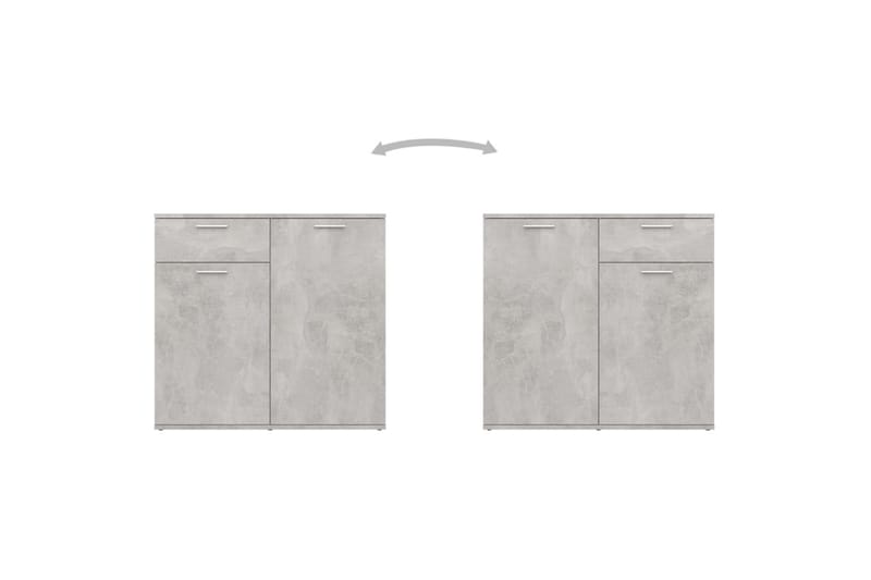 Skjenk betonggrå 160x36x75 cm sponplate - Grå - Sideboard & skjenk