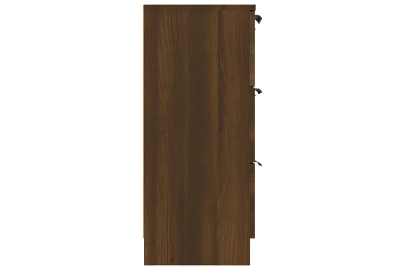 Skjenk brun eik 60x30x70 cm konstruert tre - Brun - Sideboard & skjenk