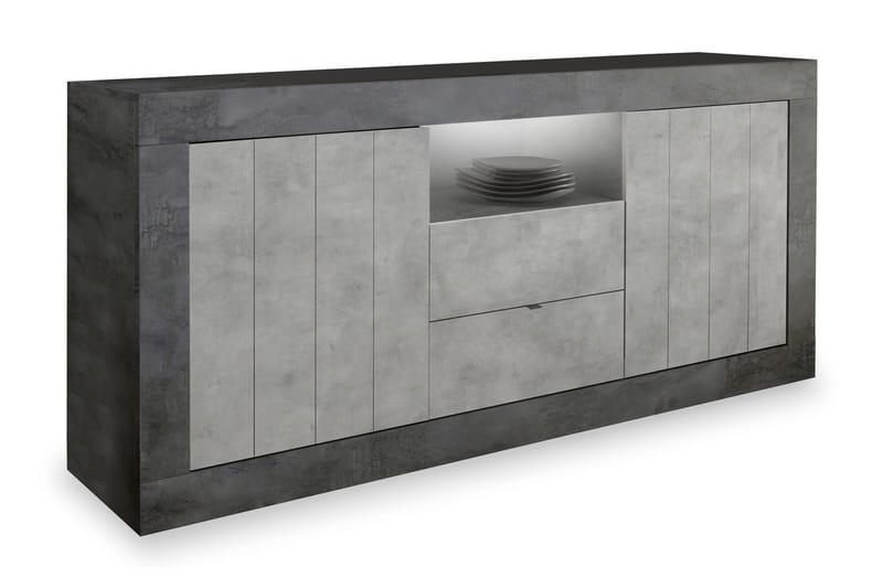 Skjenk Calpino 184 cm - Grå - Sideboard & skjenk