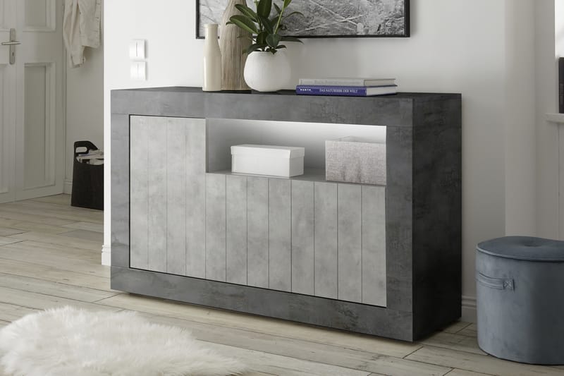 Skjenk Calpino Medio 138 cm - Grå - Sideboard & skjenk