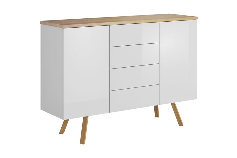 Skjenk Dino 115 cm - Hvit|Tre - Sideboard & skjenk