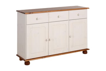 Skjenk Estinne 118 cm - Hvit|Brun - Oppbevaring - Oppbevaringsmøbler - Sideboard & skjenk