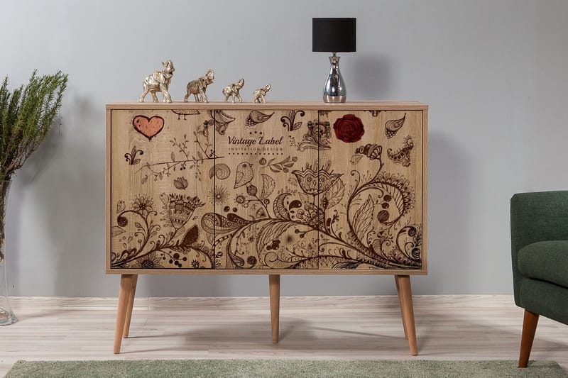Skjenk Gillberga 120 cm - Brun - Oppbevaring - Oppbevaringsmøbler - Sideboard & skjenk