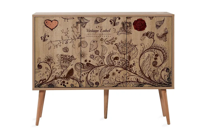 Skjenk Gillberga 120 cm - Brun - Oppbevaring - Oppbevaringsmøbler - Sideboard & skjenk