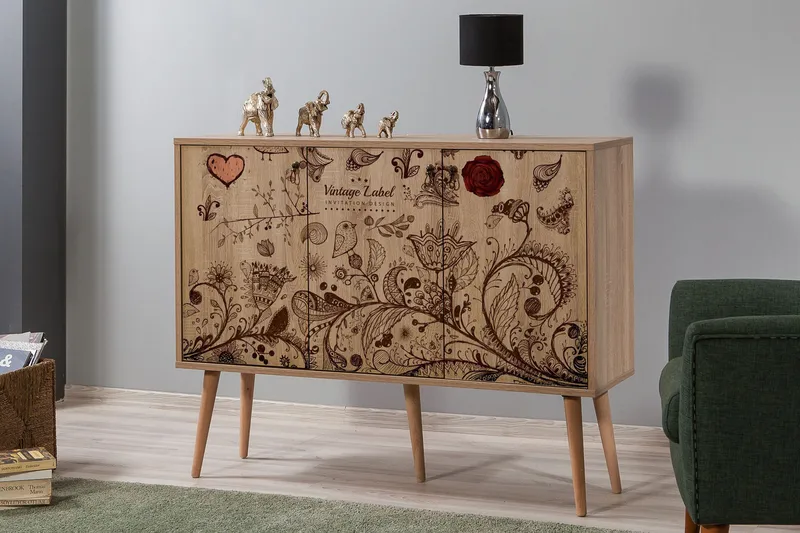 Skjenk Gillberga 120 cm - Brun - Oppbevaring - Oppbevaringsmøbler - Sideboard & skjenk