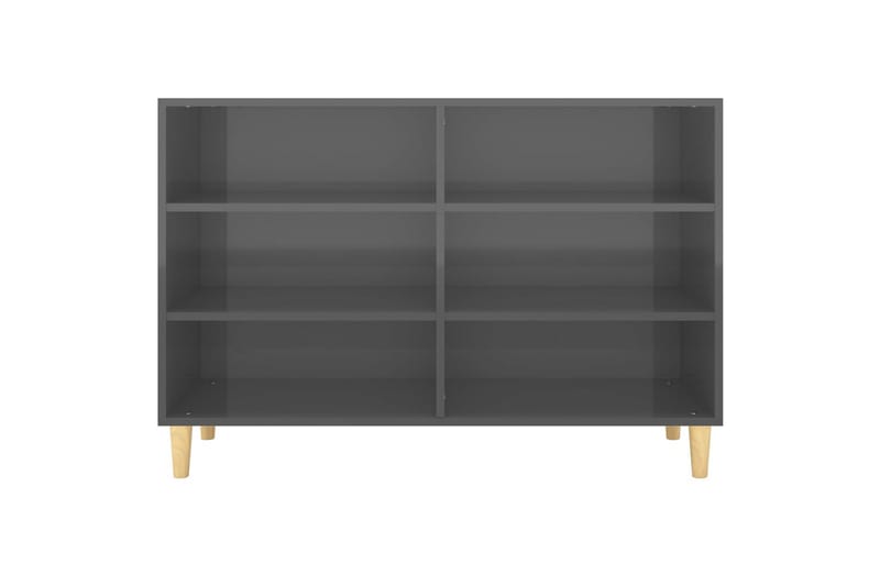 Skjenk høyglans grå 103,5x35x70 cm sponplate - Grå - Sideboard & skjenk