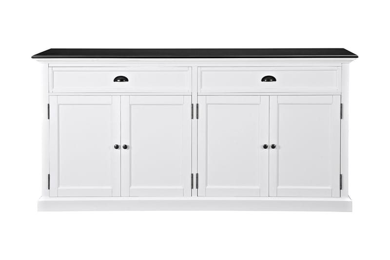 Skjenk Hampton 170 cm 4 Dører 2 Skuffer - Hvit|Svart - Sideboard & skjenk